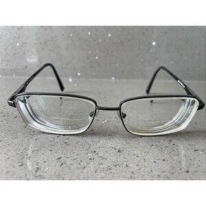 BOARD ROOM CLASSICS BC900 GM RECTANGLE gunmetal FULL RIM EYEGLASSES 55-16-145